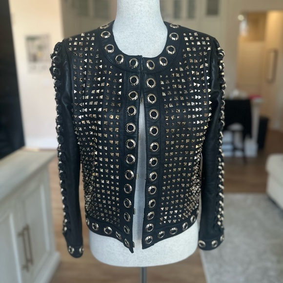 Alice + Olivia Jackets & Blazers - Alice + Olivia Black Studded Kidman Jacket
